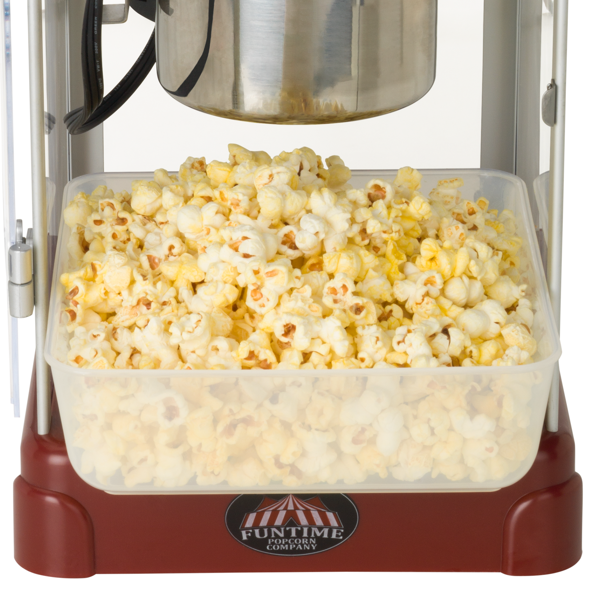 green popcorn machine