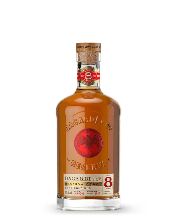 Bacardi 8 Year Old Reserva Ocho Rare Gold Rum 750ml