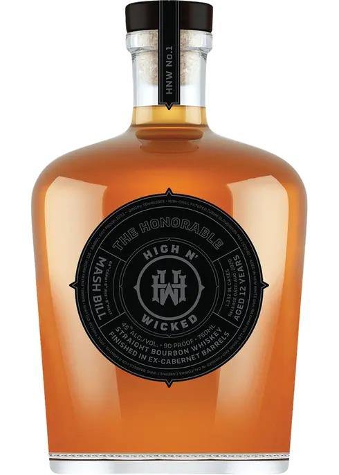 High N' Wicked The Honorable Aged 12 Year Straight Bourbon Whiskey 750ml