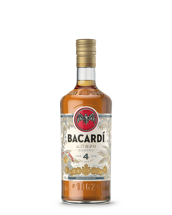 Bacardi Anejo Cuatro 4 Year Old Gold Rum 750ml