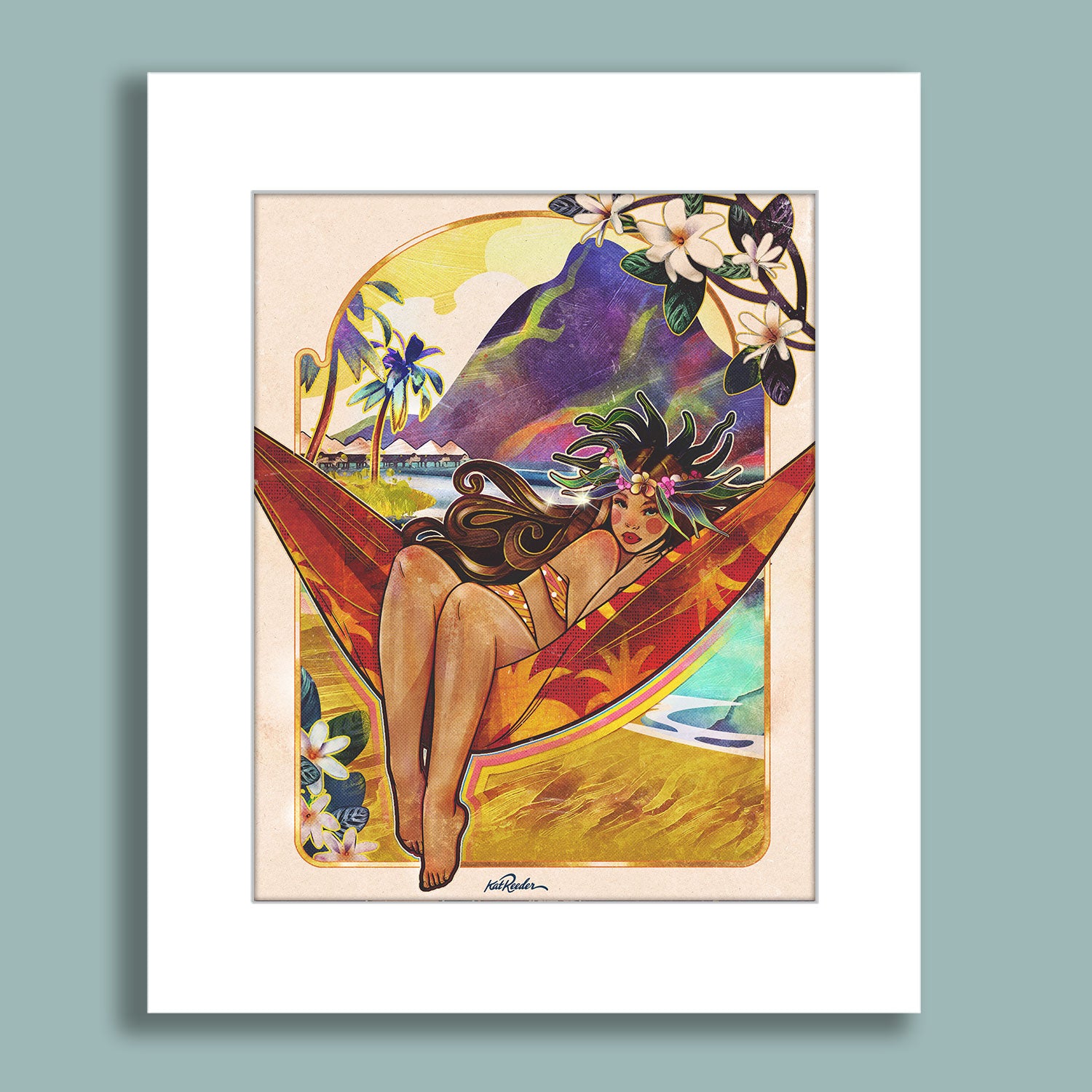 Tahiti Tiare | Dreamy Hammock Island Print