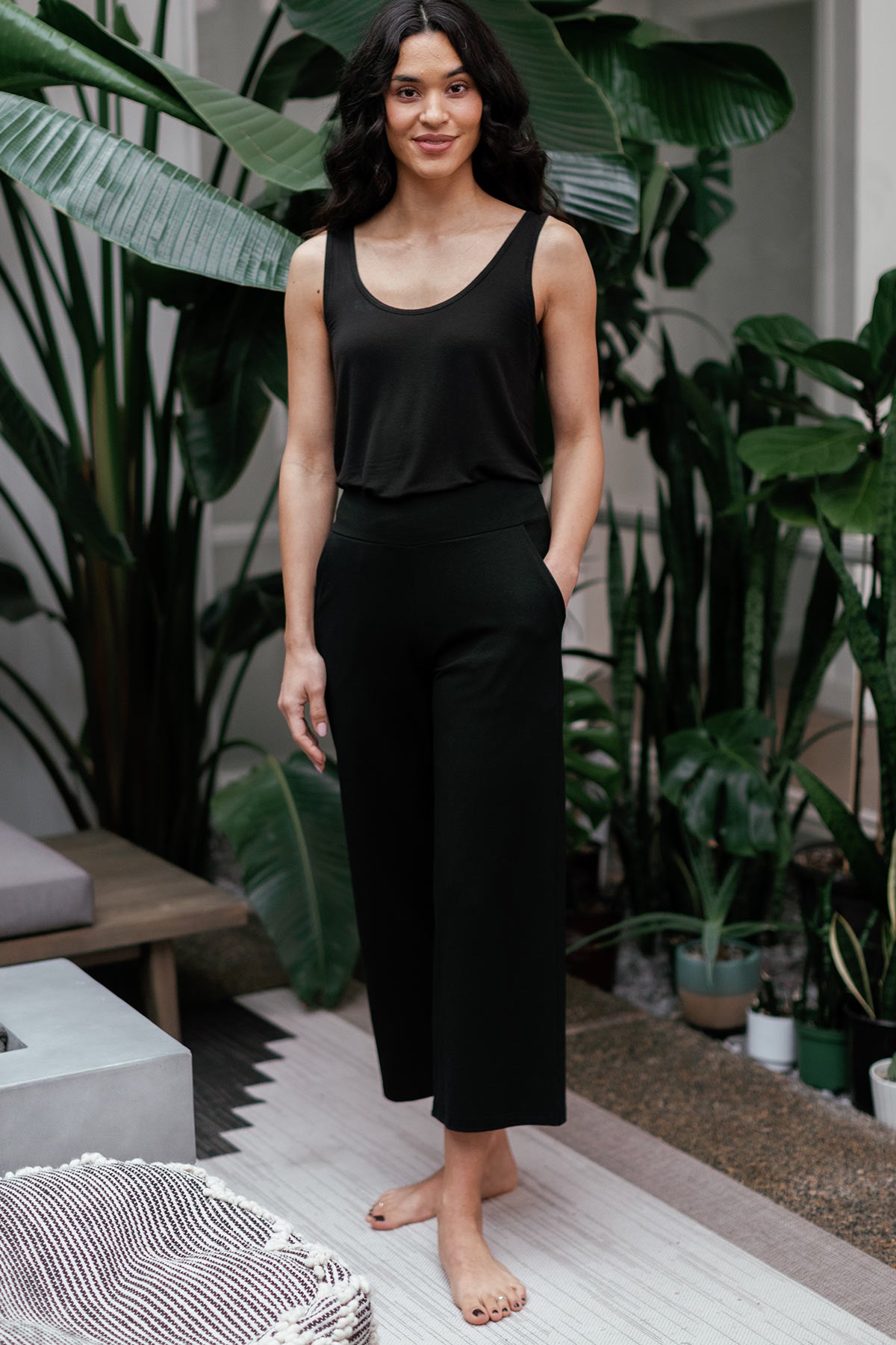 Black Bamboo Legging w/Skirt - One Size - FINAL SALE — Sorellina