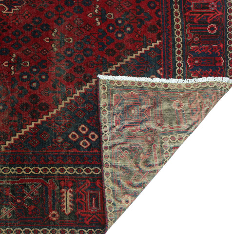 Semi Antique Heath Red/Blue Rug, 7'0