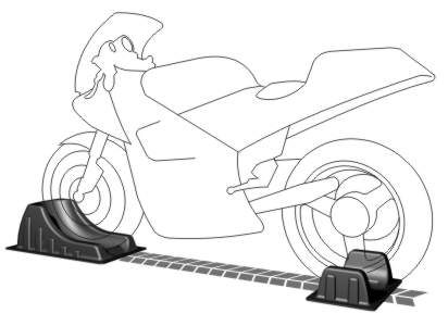 Front and rear wheel chocks for added security