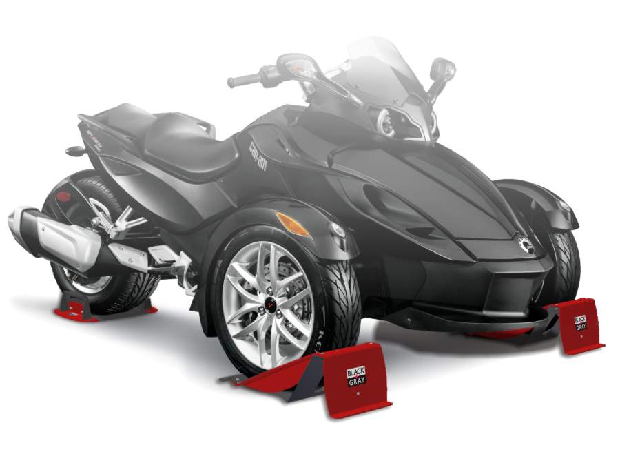 Can-Am Spyder front and rear wheel chocks
