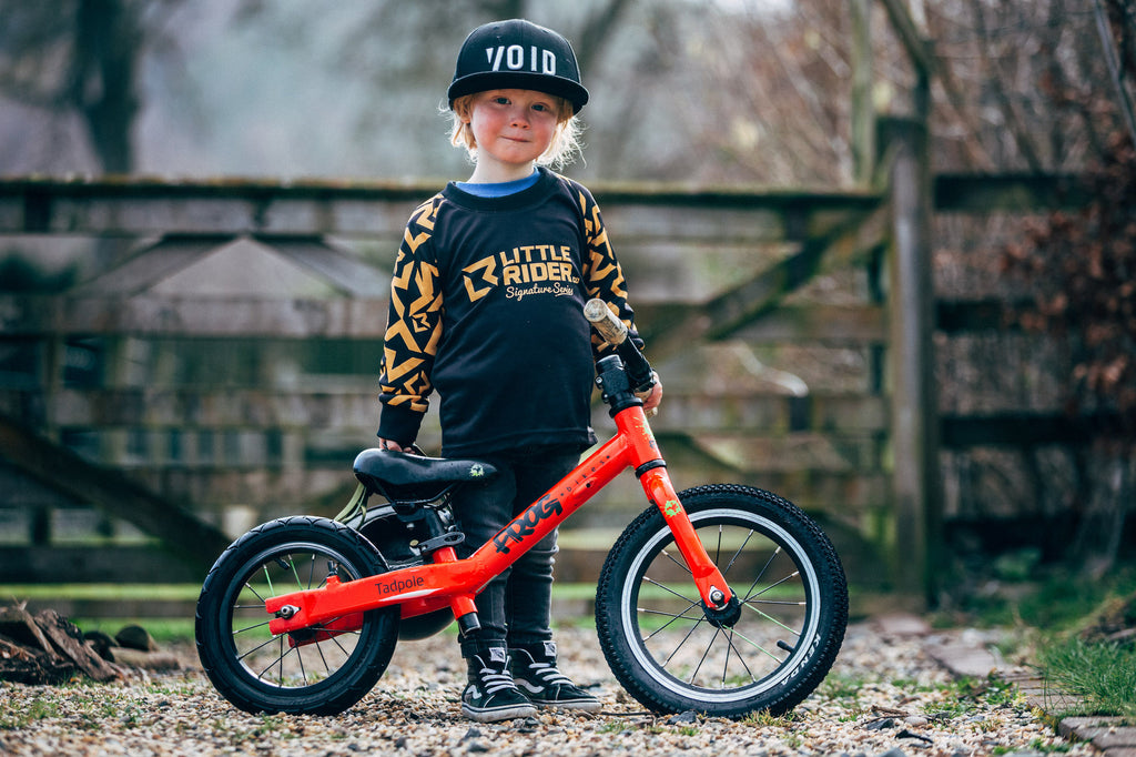 Balance bike kid with frog bike