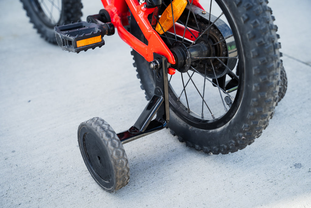 Stabilisers on a kids bike