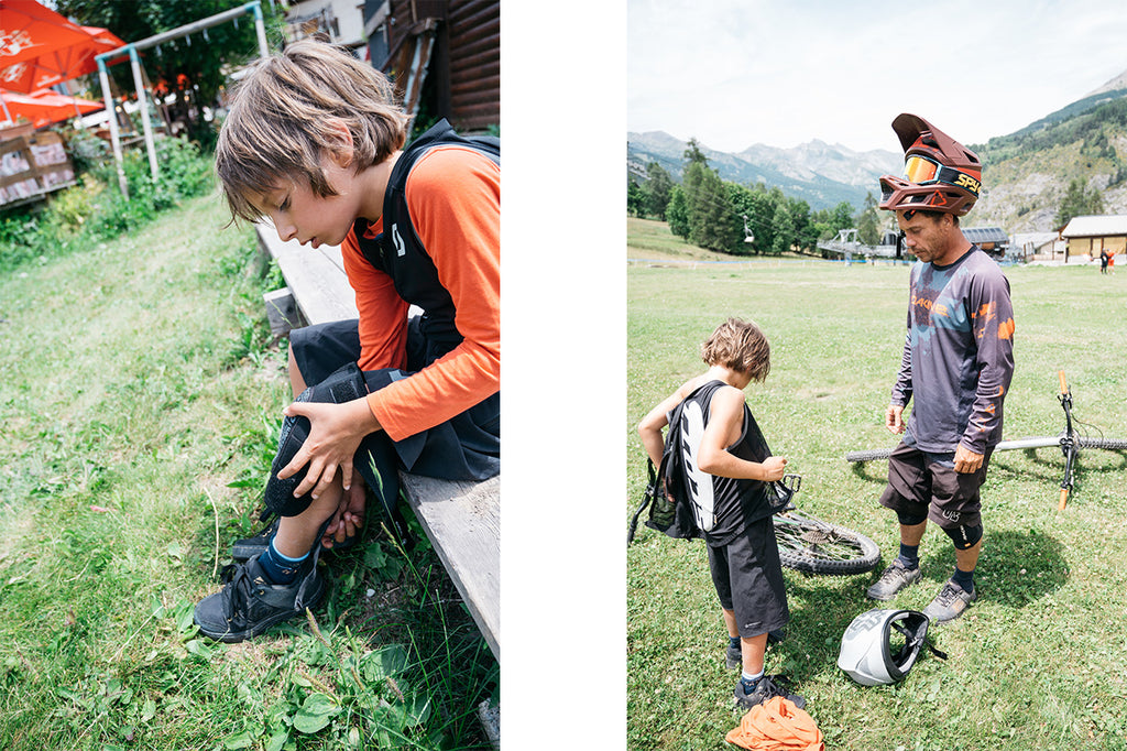 getting ready for a day mountain biking