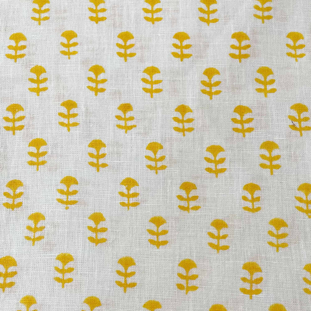 Tree Of Life Hand Block Printed Linen Fabric Buy Online from