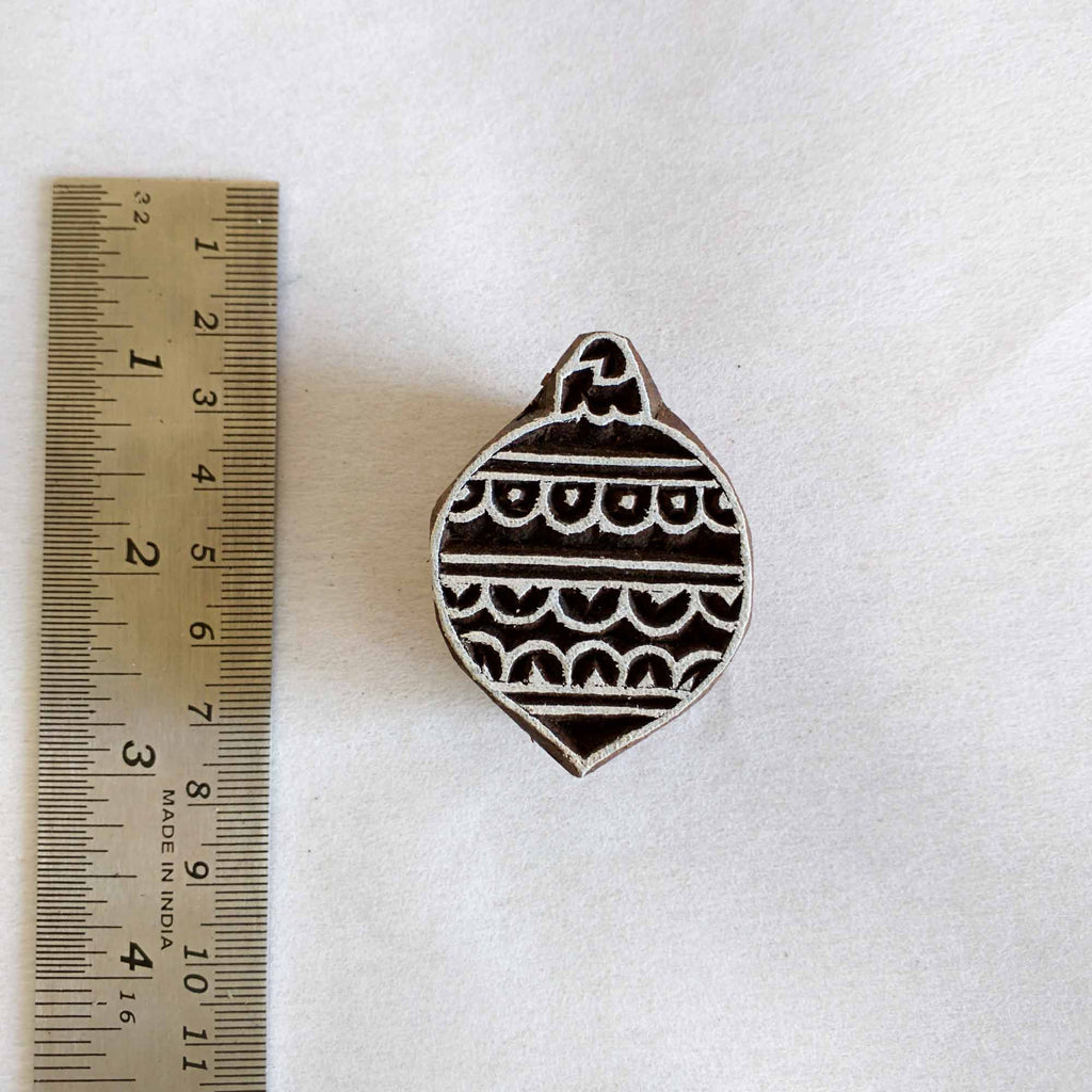 Christmas Bell Wooden Stamp for Fabric and Paper Printing – DesiCrafts