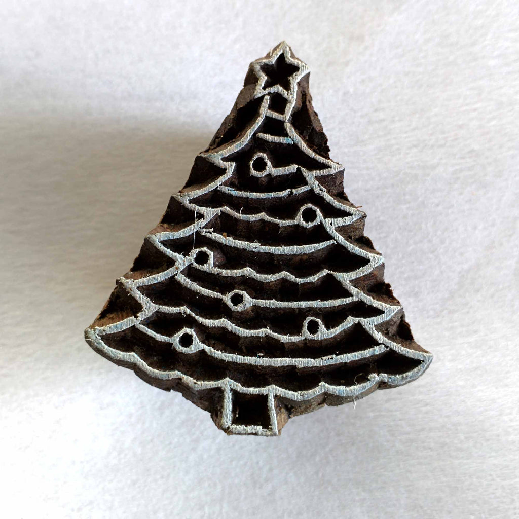 Christmas Tree Wooden Stamp for Printing and Decoration – DesiCrafts