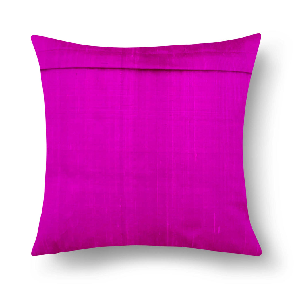 Hot Pink Solid Raw Silk Pillow Buy Online From India – DesiCrafts