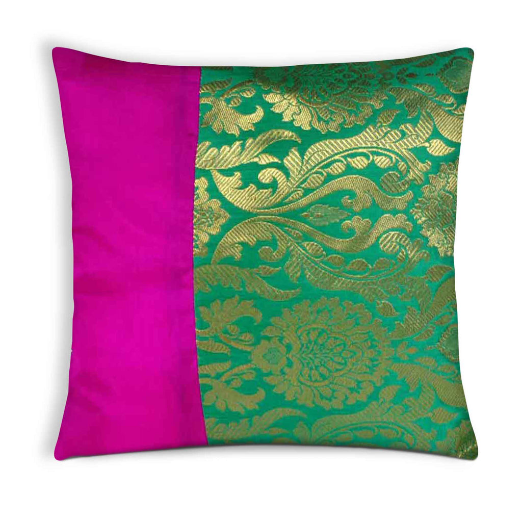 Marigold Yellow Silk Lumbar Throw Pillow Dupioni Silk Frill Silk Pillowcase  Cushion Cover : Indian Laces and febric.com