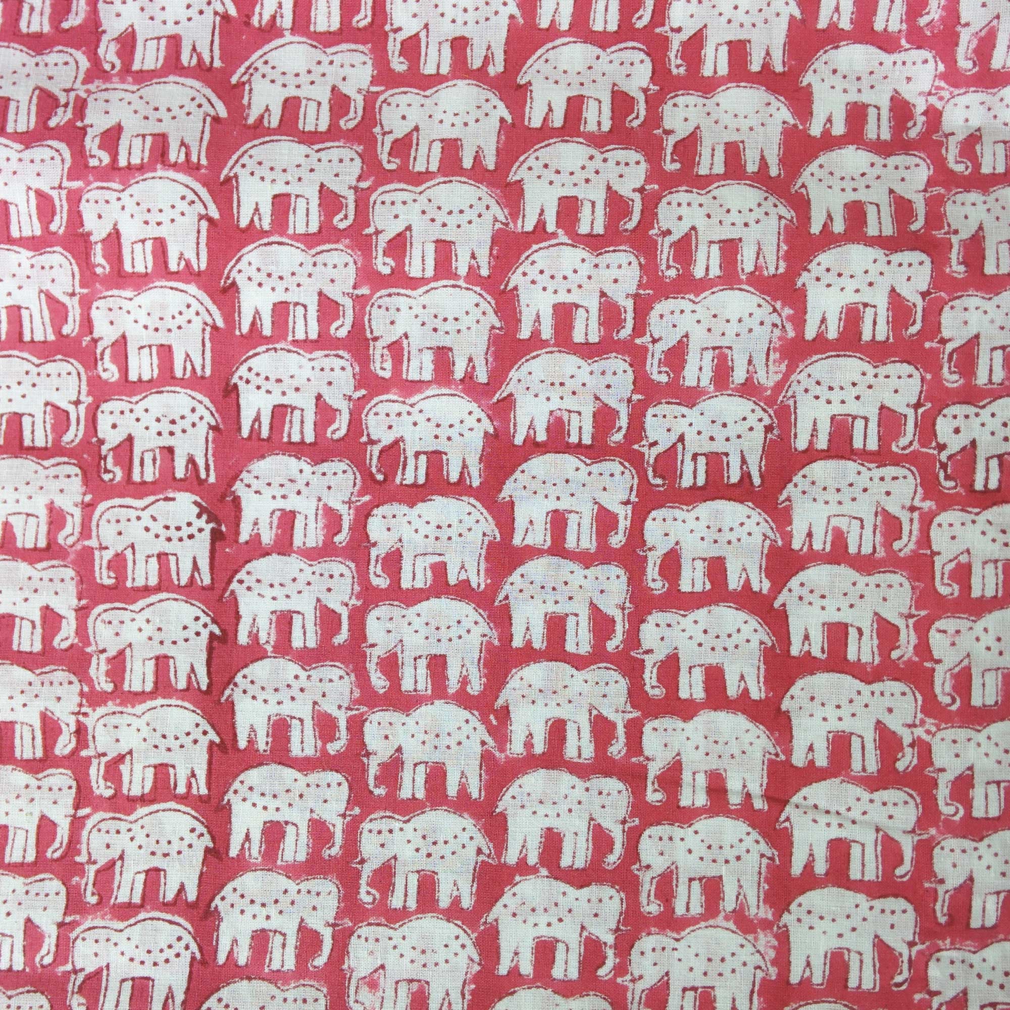 Small Elephants Soft Cambric Cotton Fabric – DesiCrafts