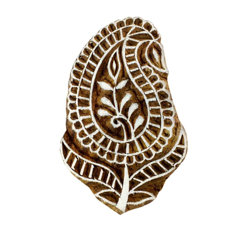 Intricate Carving Paisley Wooden Block Printing Stamp – DesiCrafts