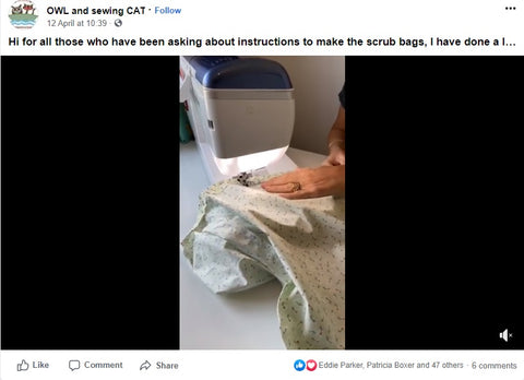 how to sew scrub bags