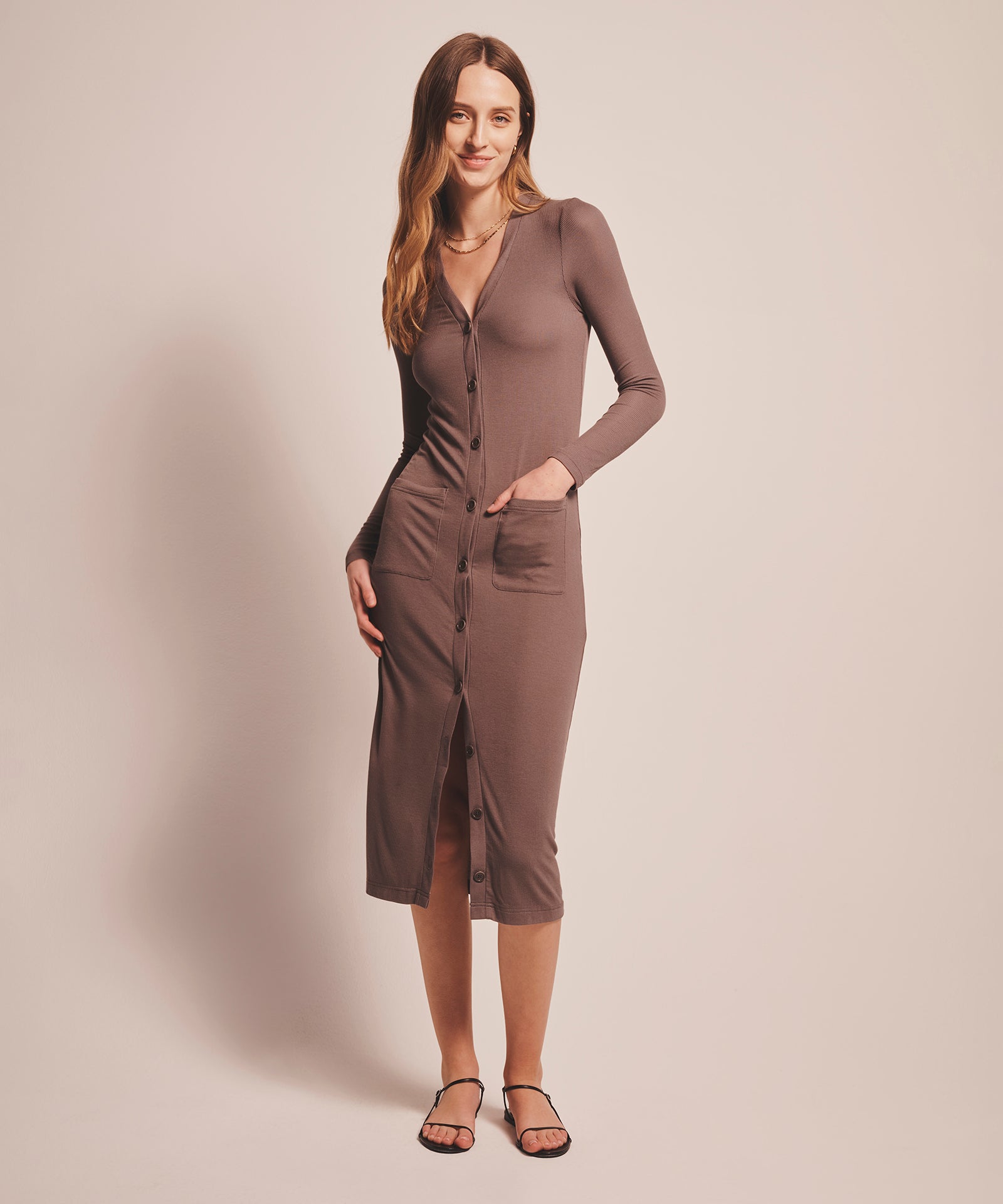 Modal Reversible Singlet Top - Latte Brown