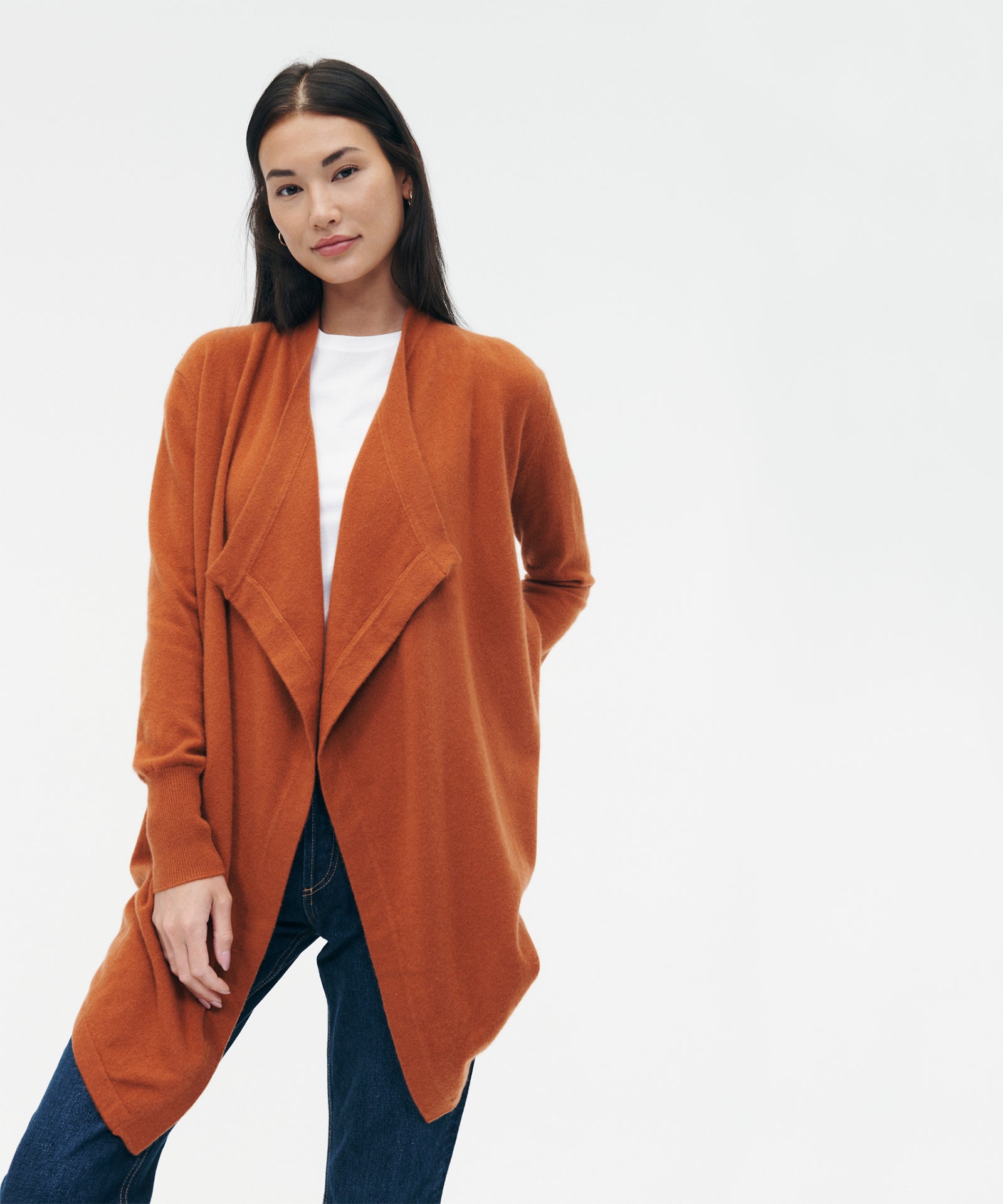 Cashmere Open-Front Cardigan in Cardigans