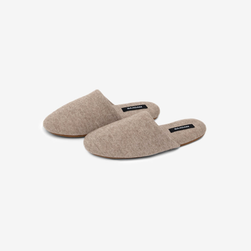 Essential Merino Cashmere Slippers Tan