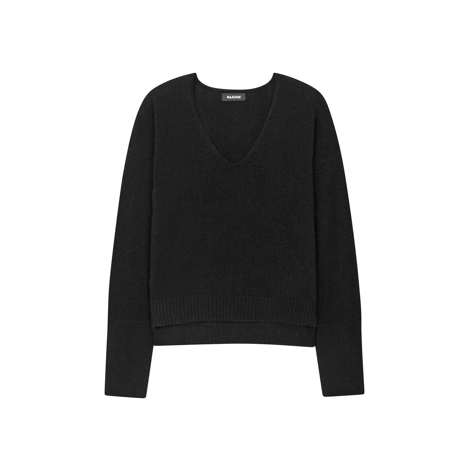 Cashmere Cropped V-Neck Sweater