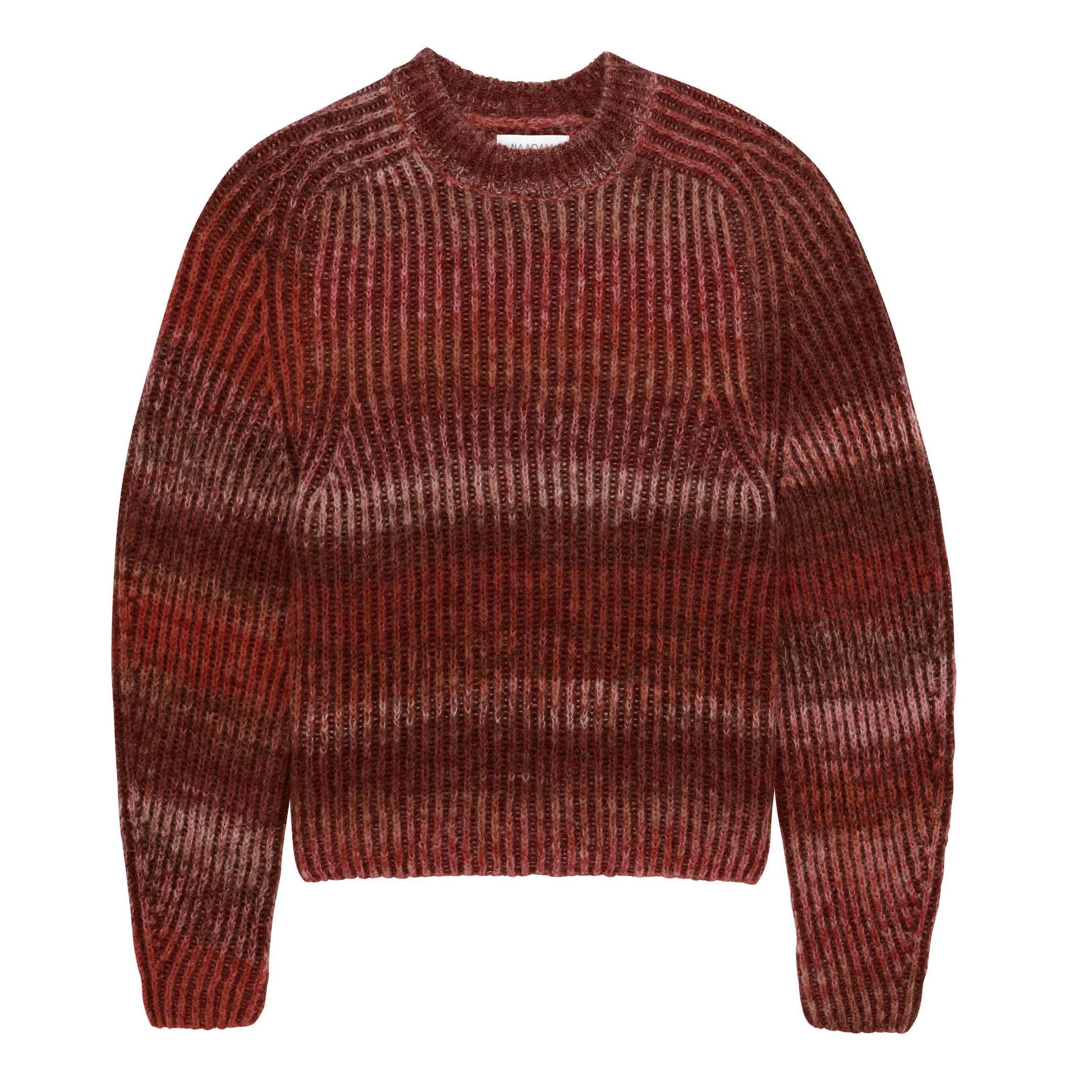 Ribbed Space Dye Raglan Crewneck Sweater