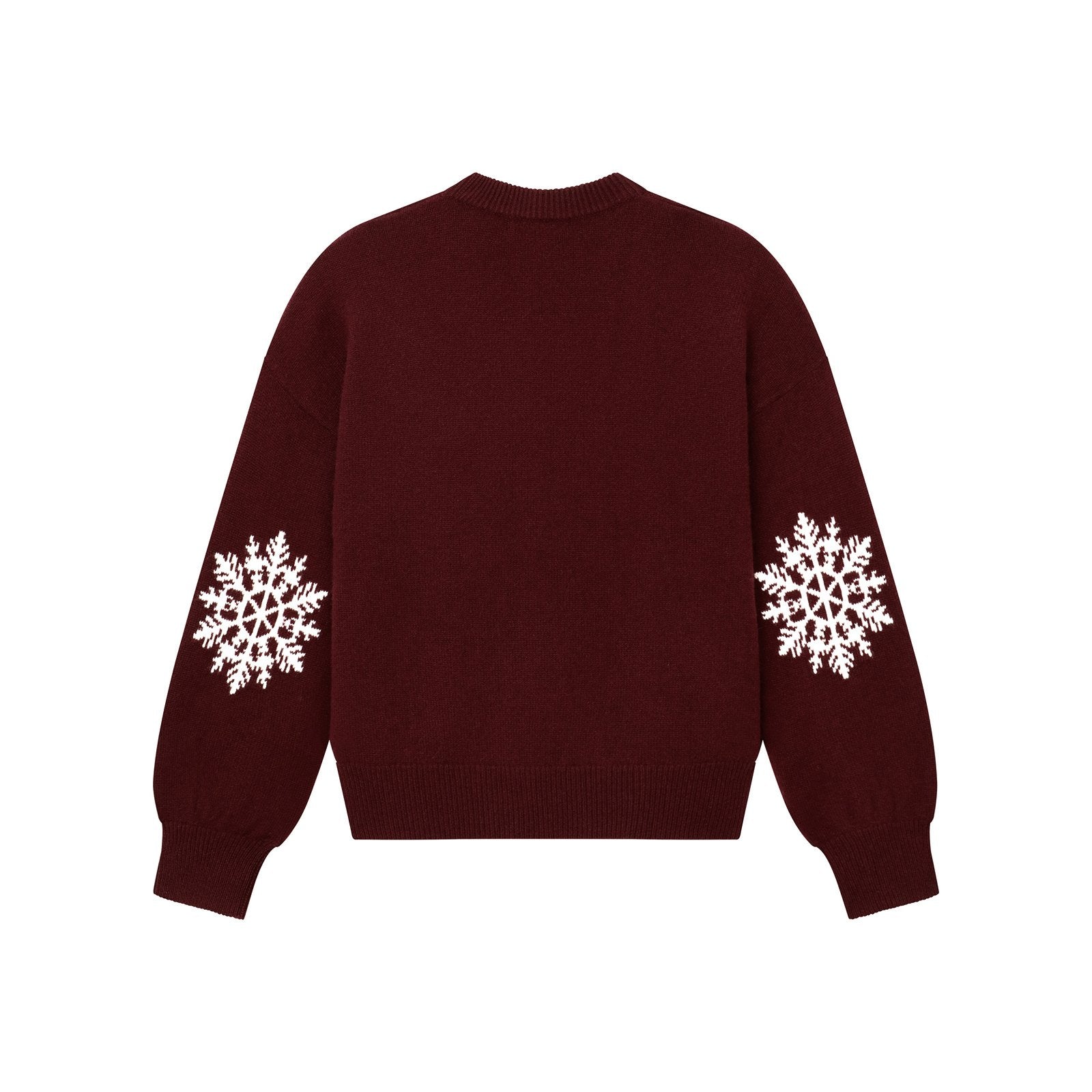 Cashmere Snowflake Crewneck Sweater