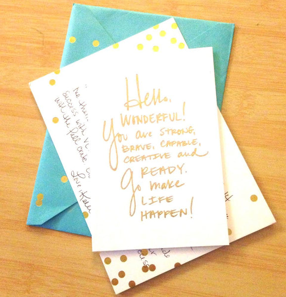 Sugar Paper LA confetti notecard featured in VelvetCrate gifts she will love