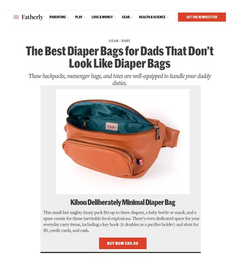 Fatherly - The Best Diaper Bags for dads that don't look like diaper bags