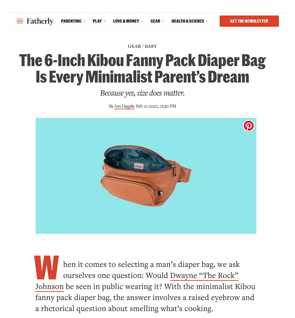 Fatherly - The 6-inch kibou fanny pack diaper bag is every minimalist parent's dream
