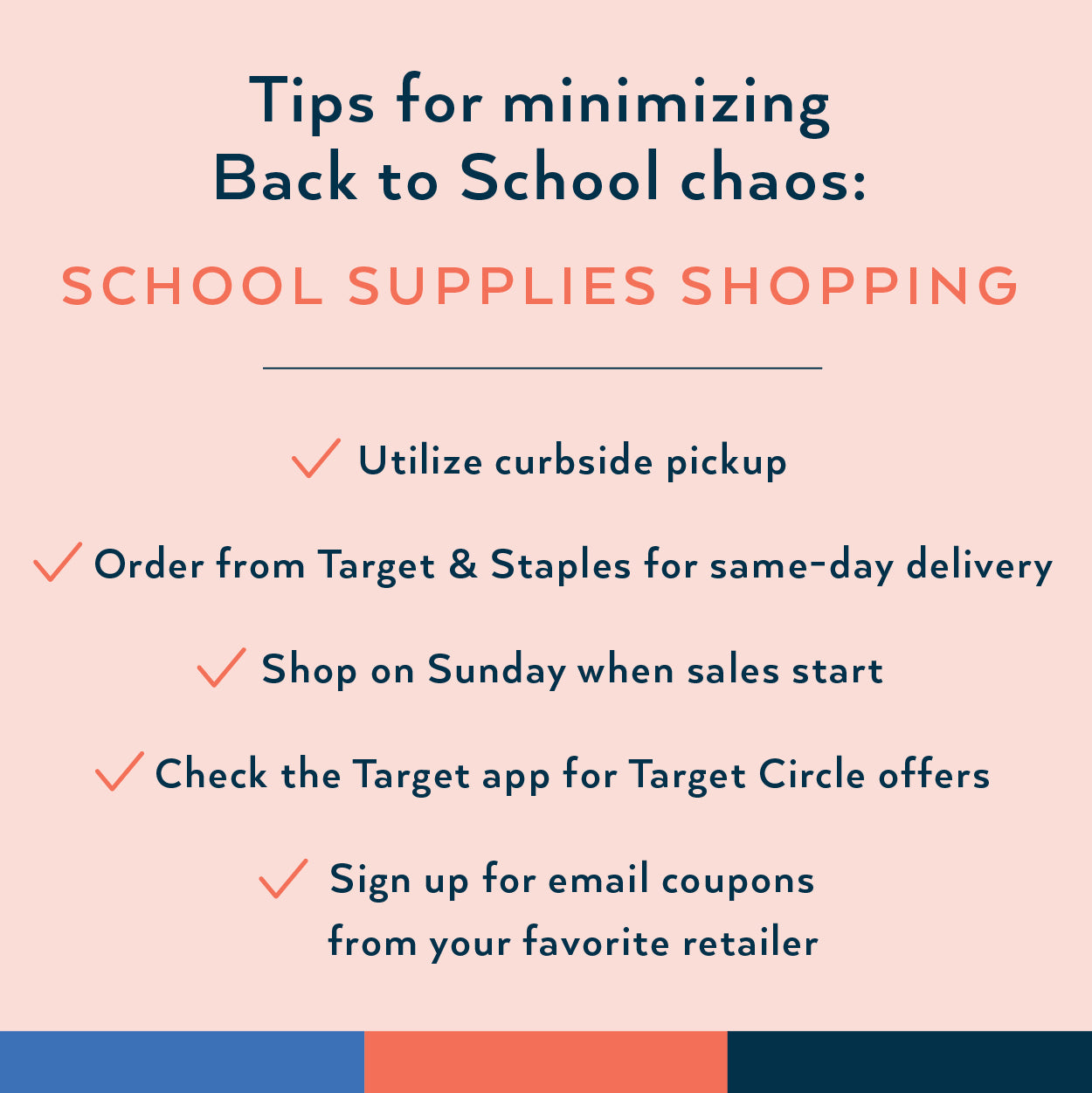 Minimize school supplies shopping