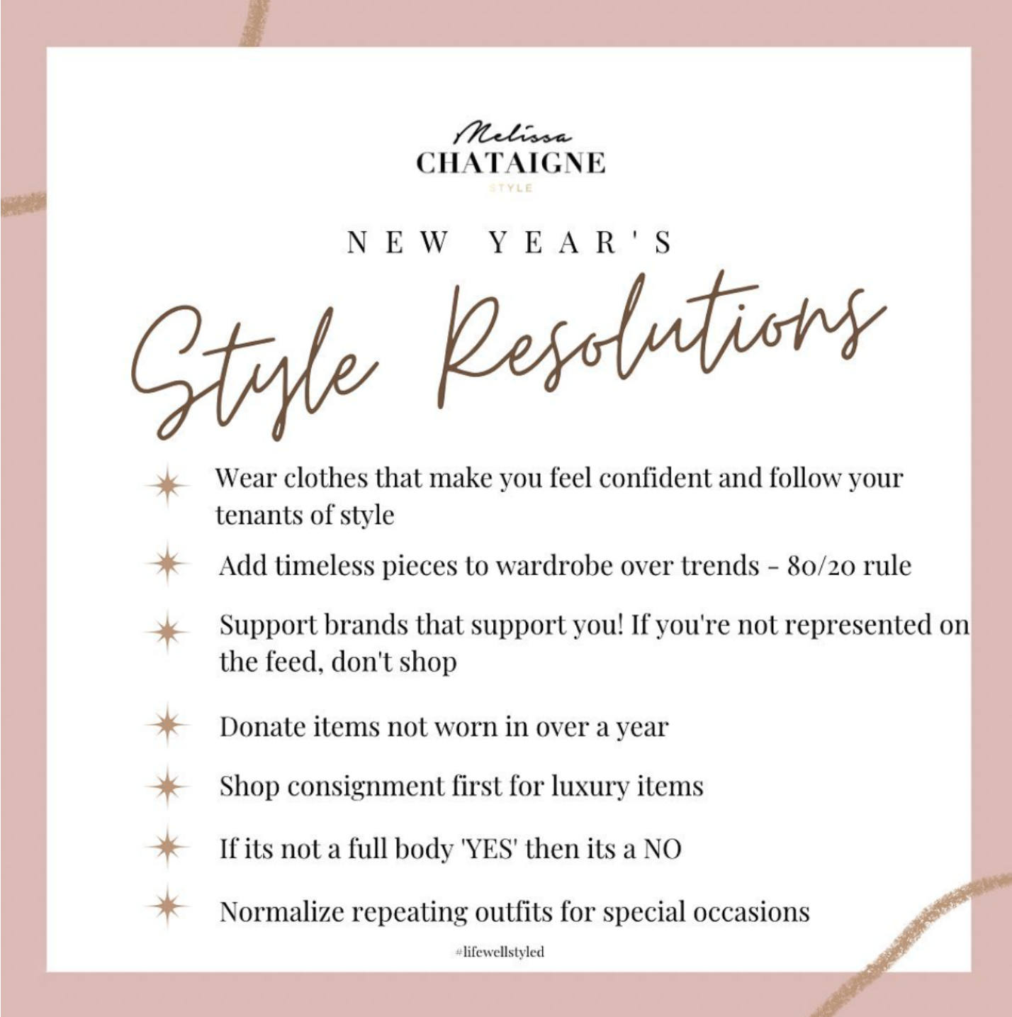 Melissa Chataigne Style resolutions