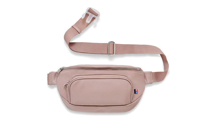 Kibou Vegan Leather Fanny Pack Diaper Bag | Blush