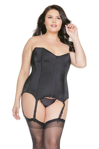 Corsets for Women,Plus Size Zipper Front Bustier Corset Top