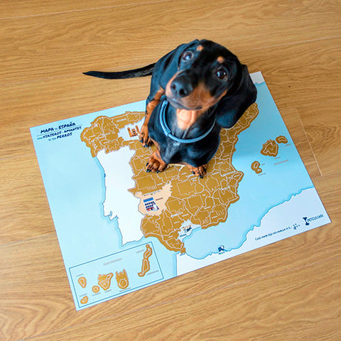 Mapa rascar perro España