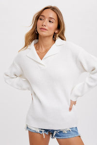 Chunky Polo Sweater