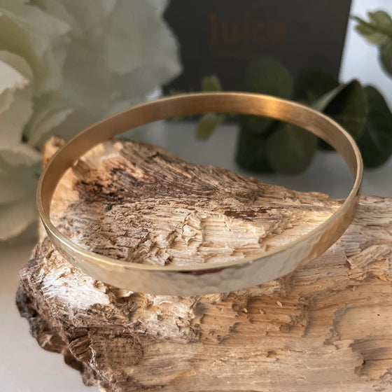 14ct Hammered Rolled Gold Bangle