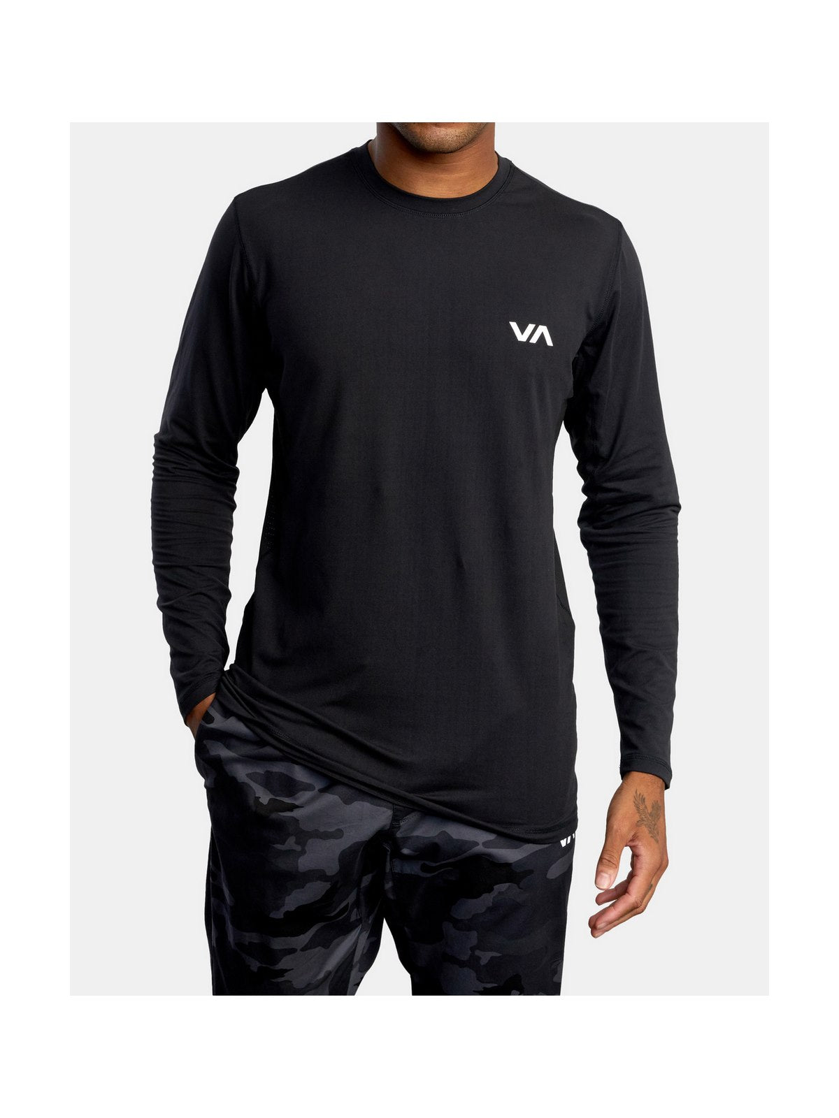 Koszulka RVCA Sport Vent Ls - czarny