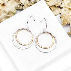 double circle earrings