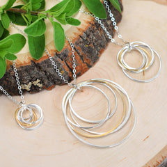 interconnected circle necklaces