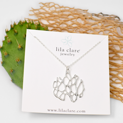 cactus skeleton necklace