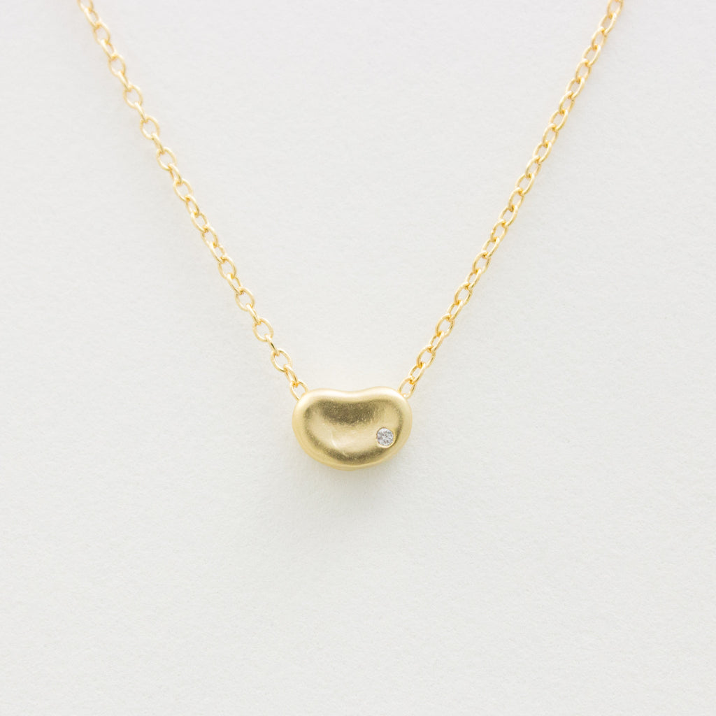gold bean necklace