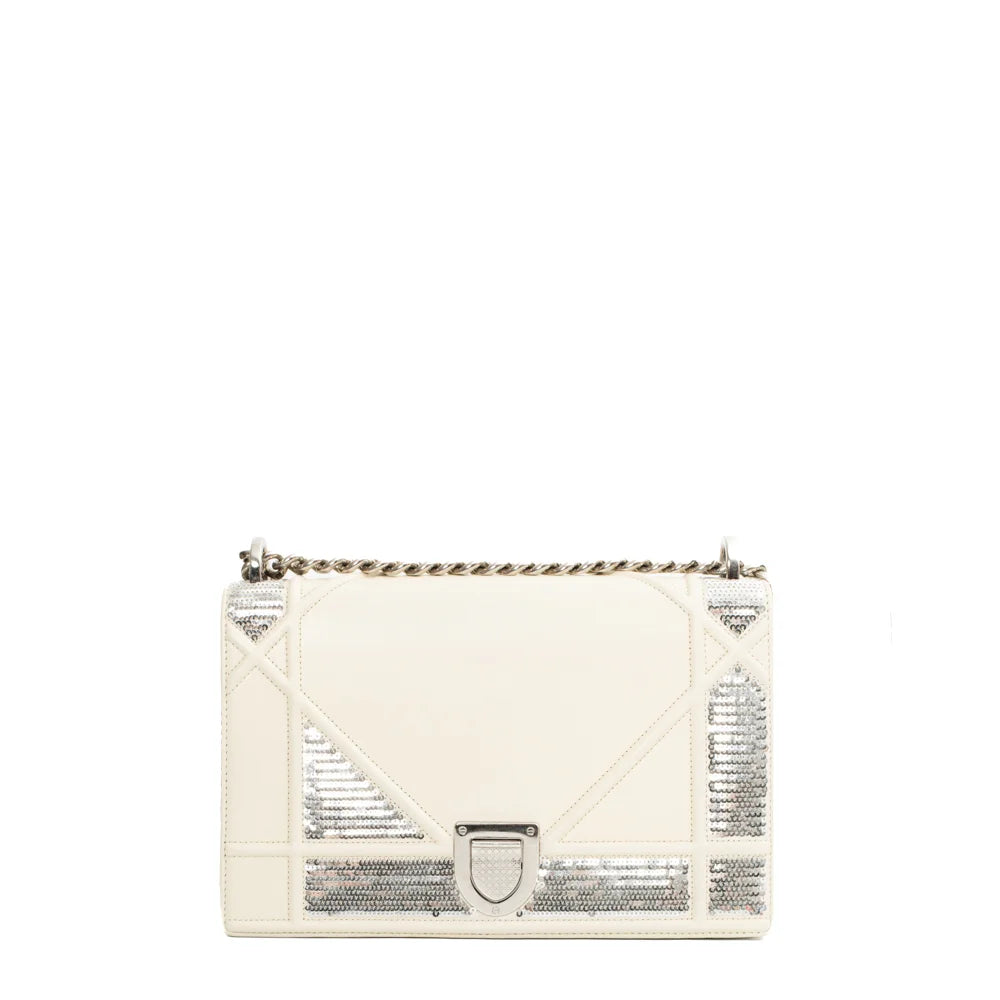 Image of Diorama Medium Limited Edition bag in white leather