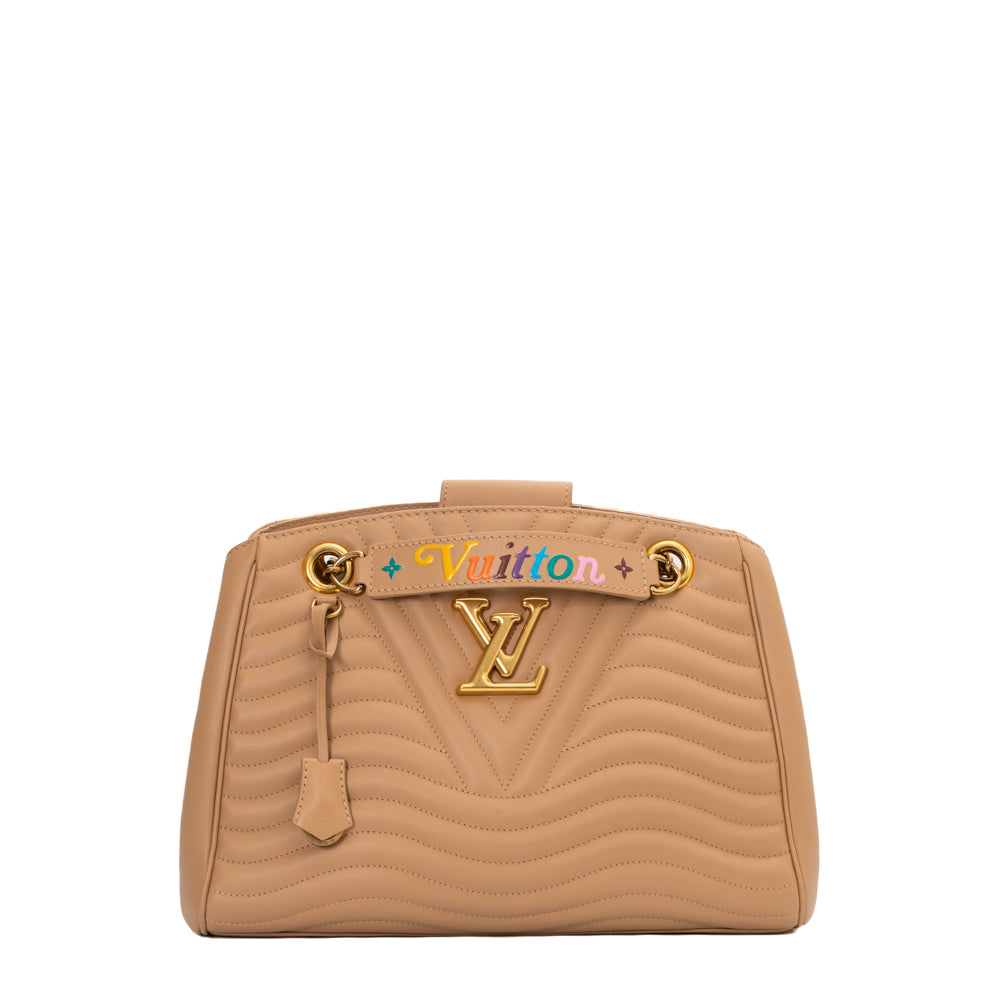 Image of New Wave bag in beige leather