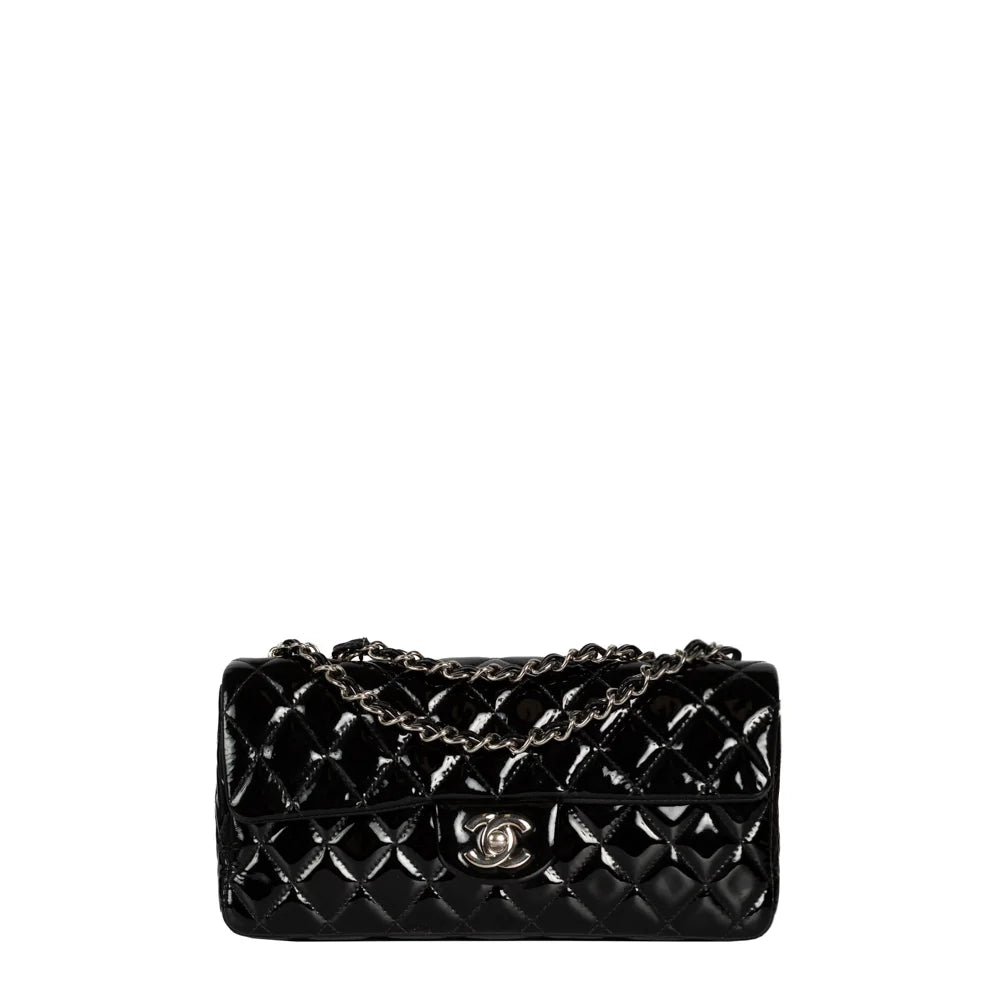 Image of Limited Edition Single Flap bag in black patent leather