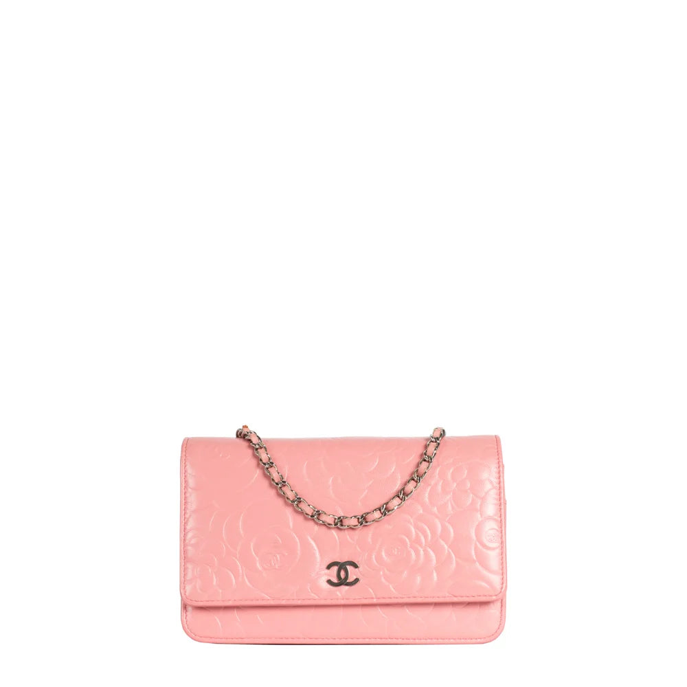 Image of Limited Edition Wallet On Chain bag in pink leather