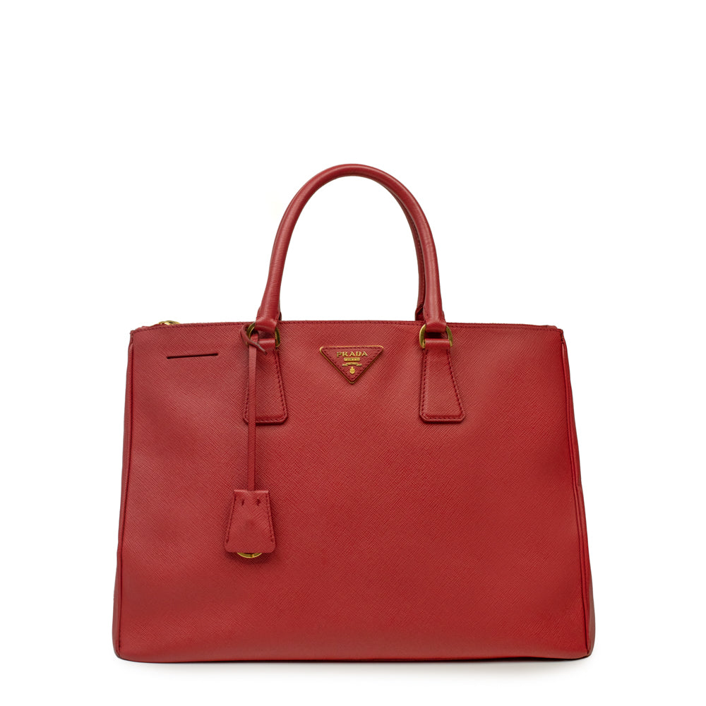 image of Prada Galleria bag in red leather