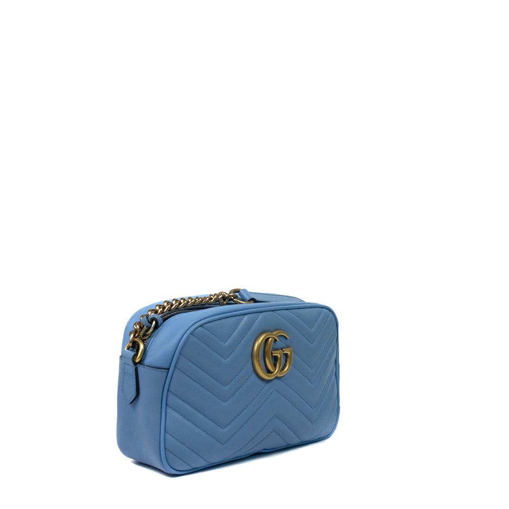 Gucci blue leather Marmont Small bag - Second Hand / Second Hand - Vintega