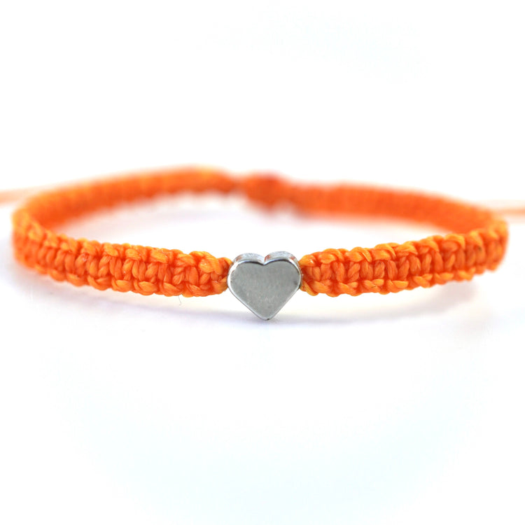 Orange Bracelet Ribbon Awareness