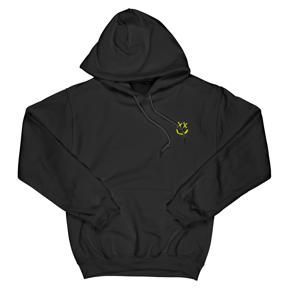 Neon Yellow Reverse Smiley Hoodie 