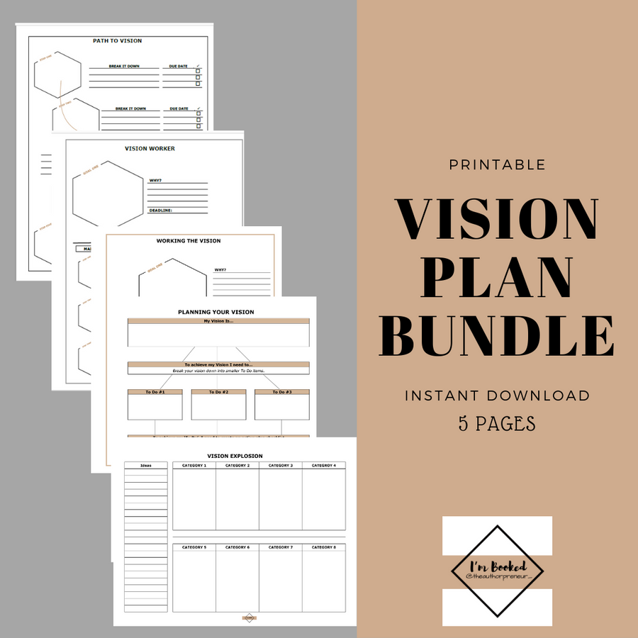 Printable Vision Plan Bundle – I'm Booked